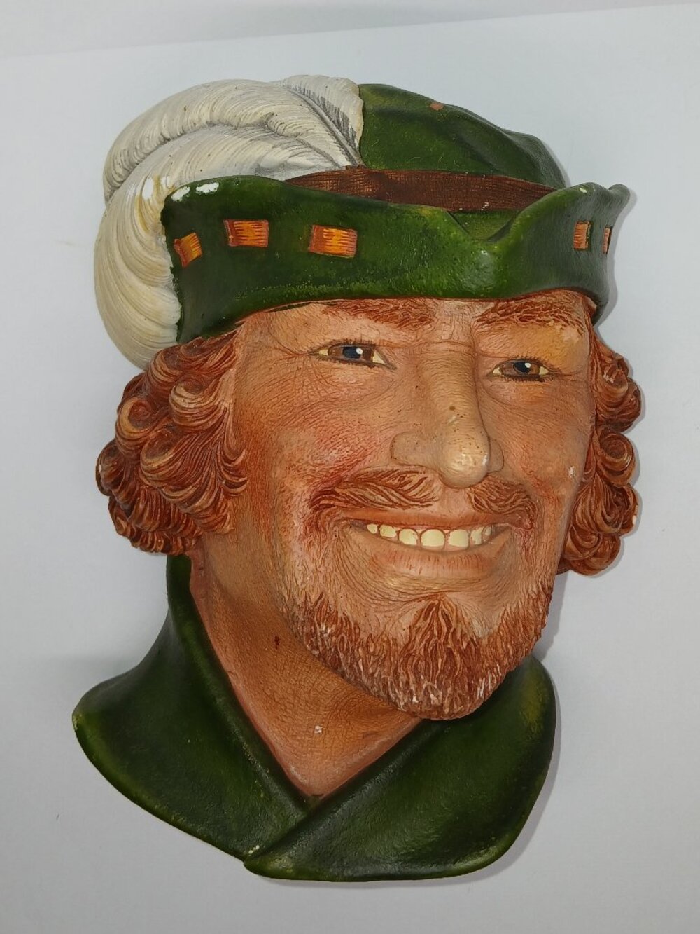 VINTAGE 1985 Legend Products "Robin Hood" Chalkware Wall Mask Decoration